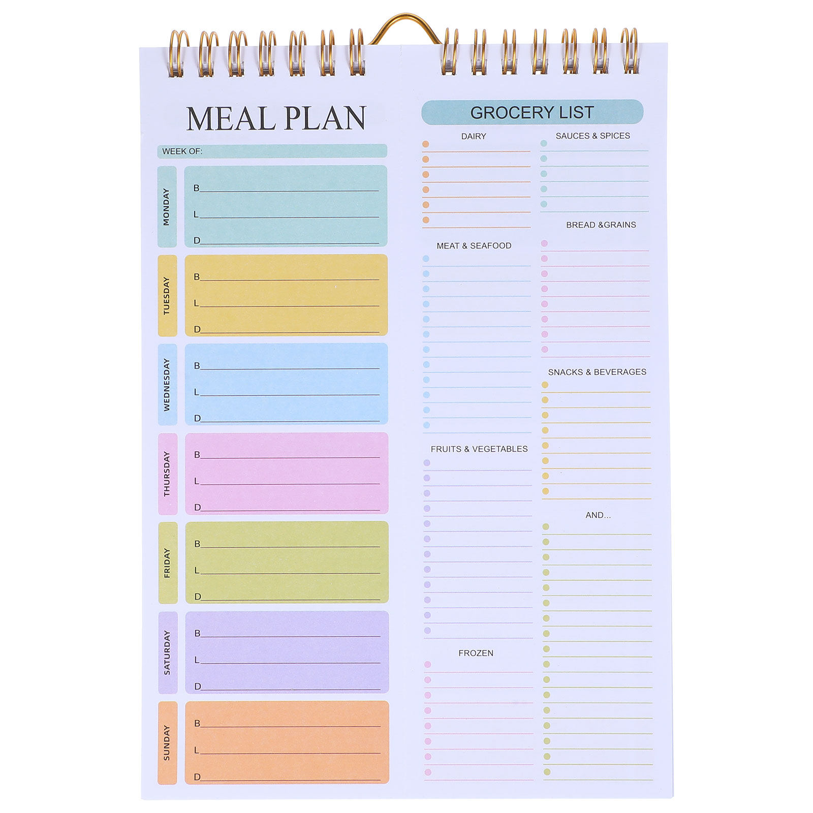 Meal Prep Weekly - Weekly Meal Planner Notebook A5 Spiral