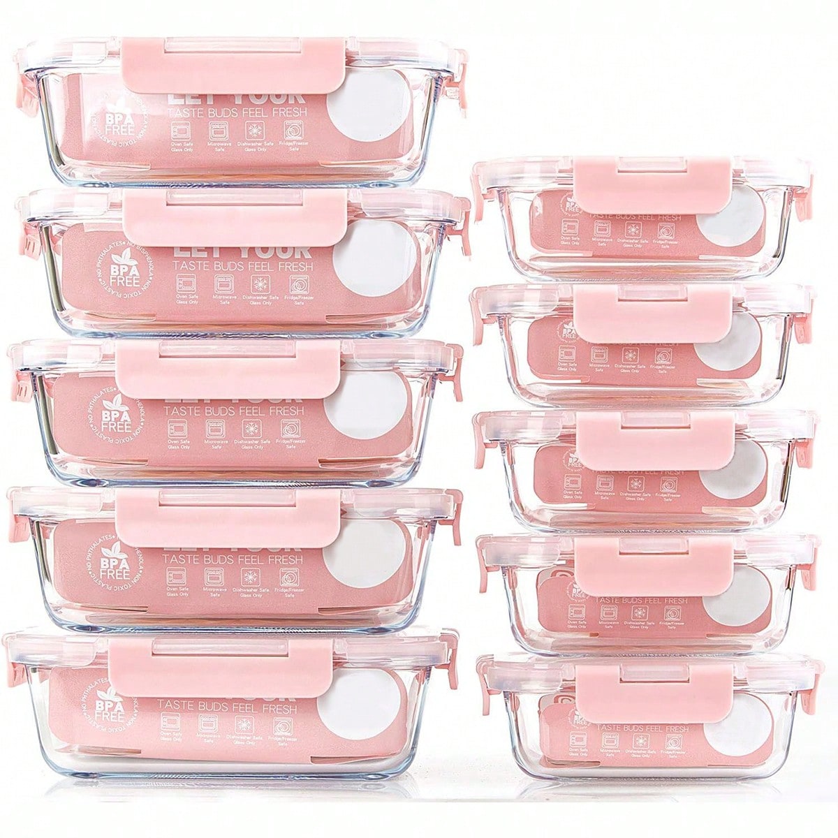 Meal Prep Recipes - 10 Pack Glass Meal Prep Containers,