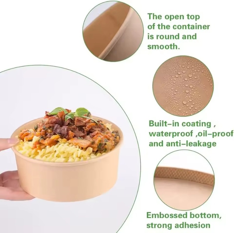 Kraft Paper Round Bowls Dispos - Meal Prep Plan review and price