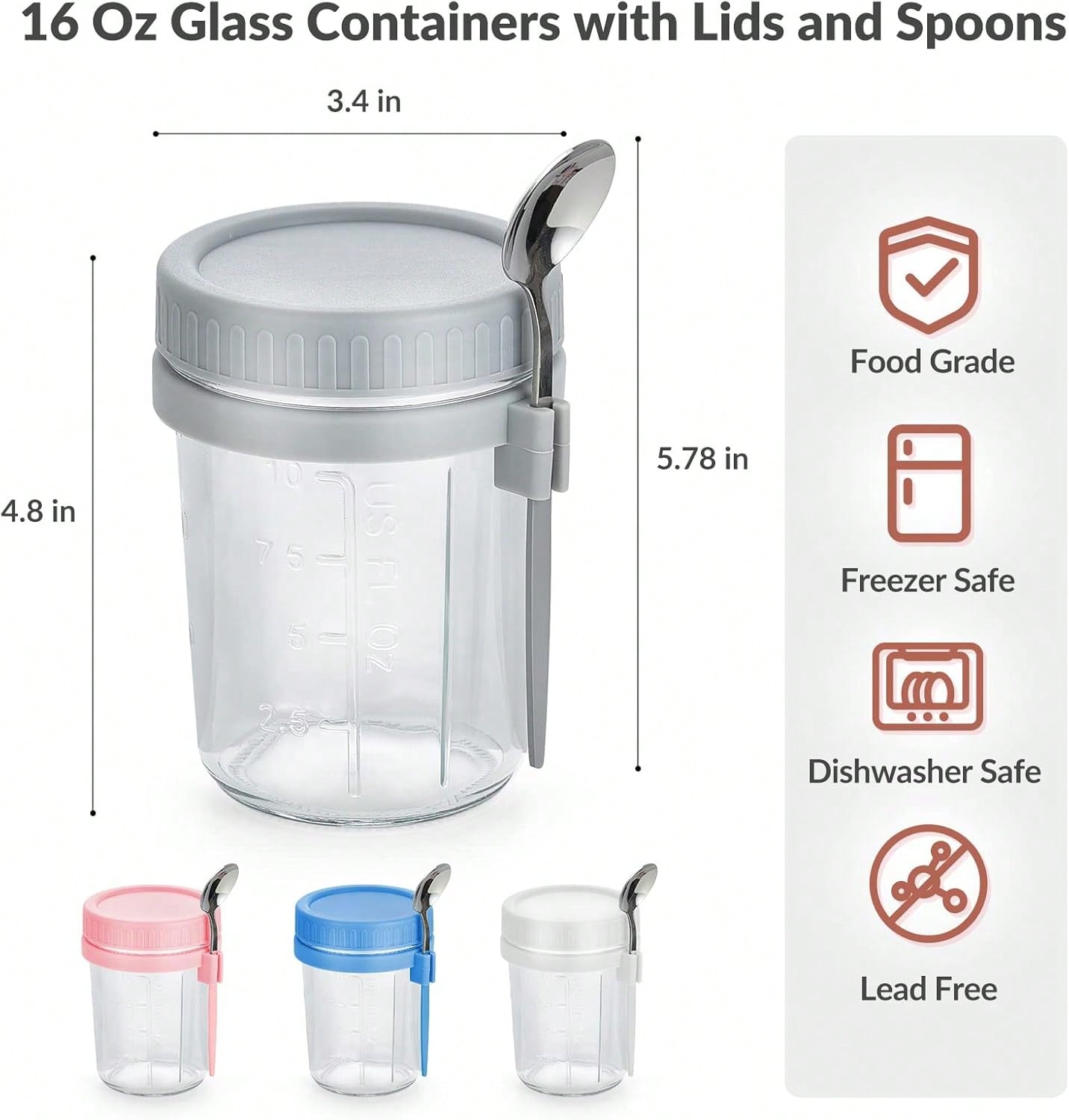 4 Pack Overnight Oats Containe - Meal Prep Kit review and price