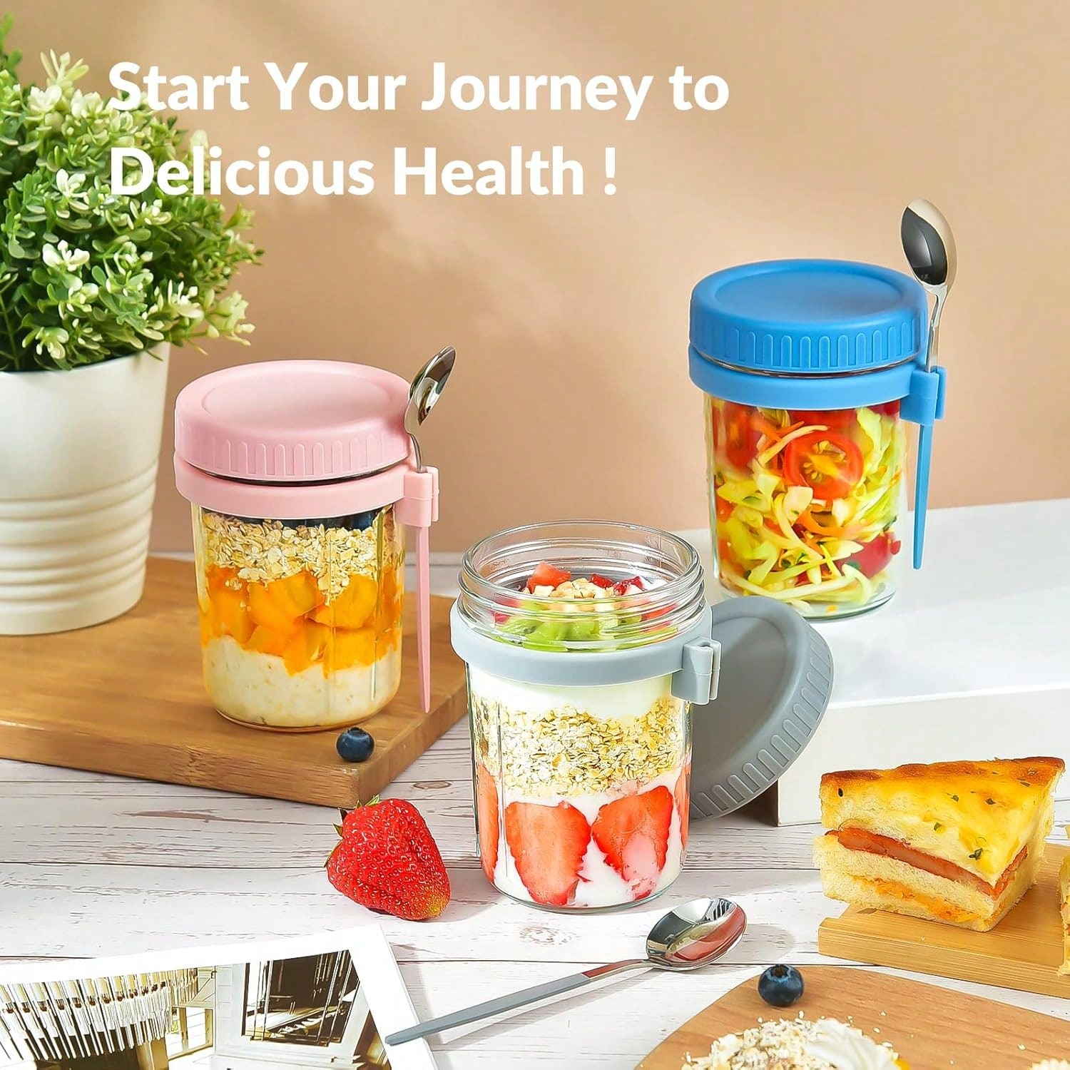 4 Pack Overnight Oats Containe - Meal Prep Kit review and price