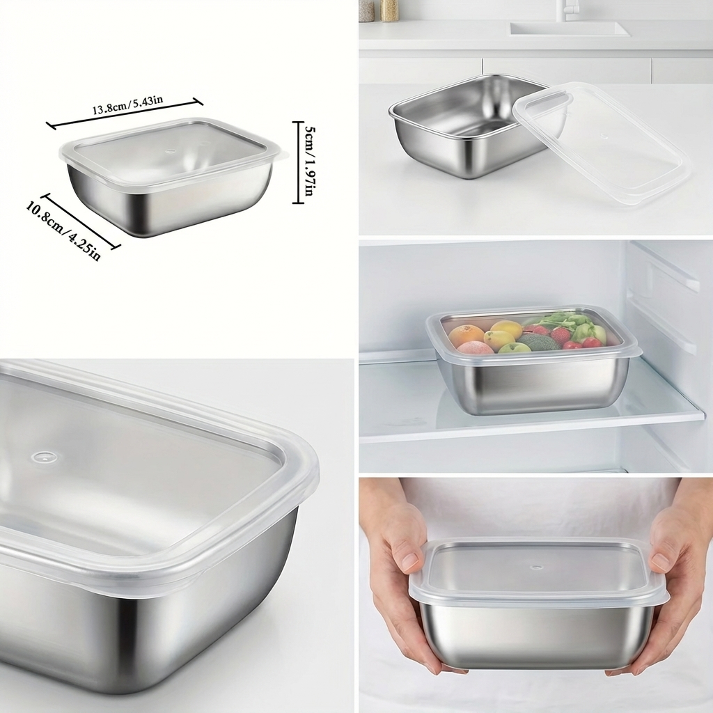 5PCS Stainless Steel Food Stor - Meal Prep Recipes review and price