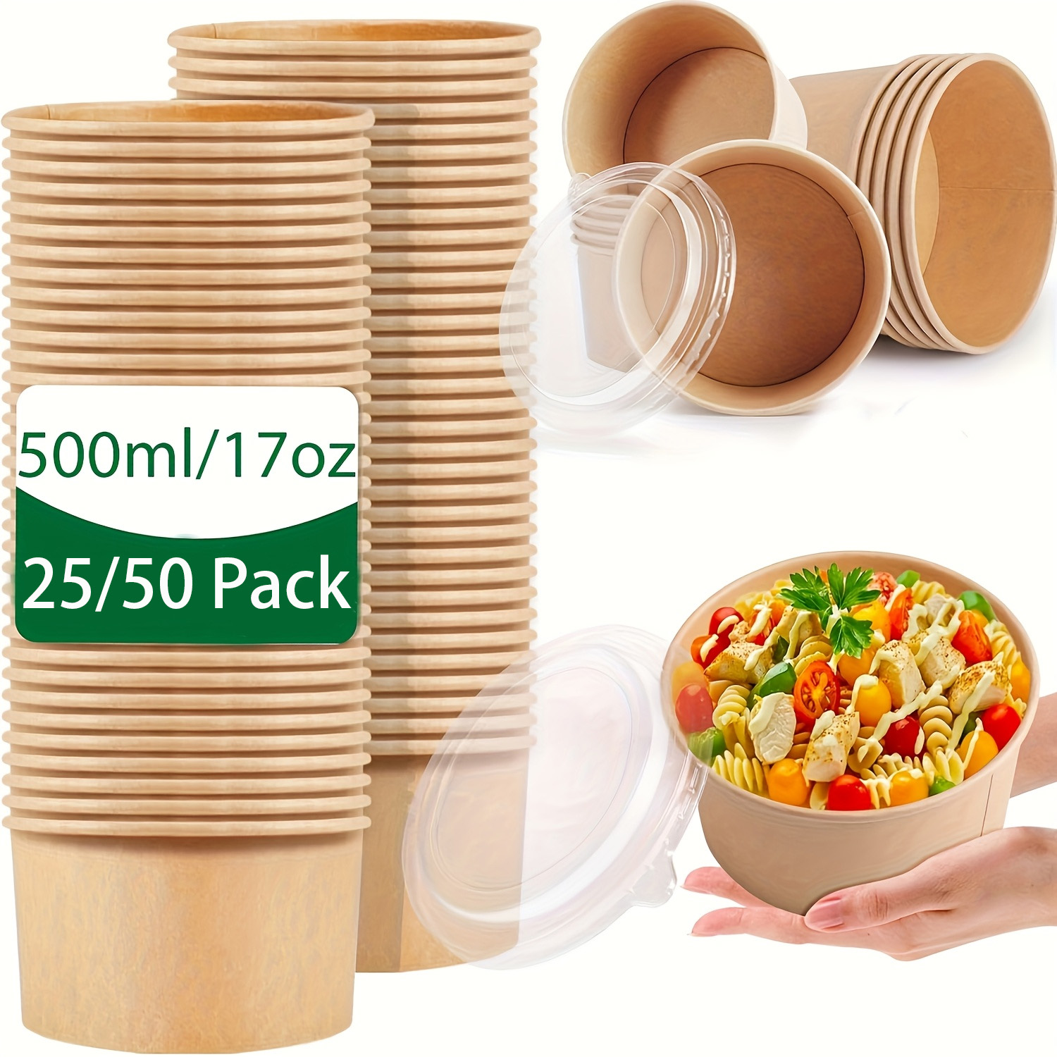 17Oz/500Ml 25/50 Pack Paper Bo - Meal Prep Plan review and price