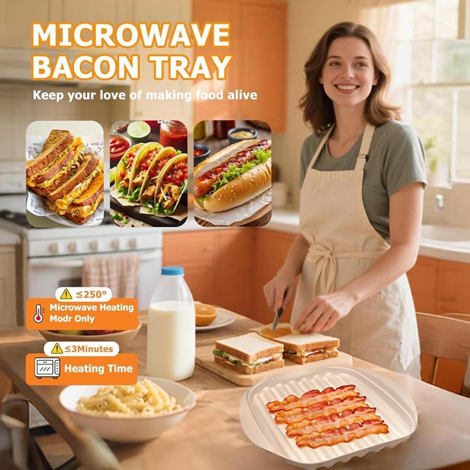 Microwave Bacon Tray Non-Stick - Meal Prep Hot Dogs review and price