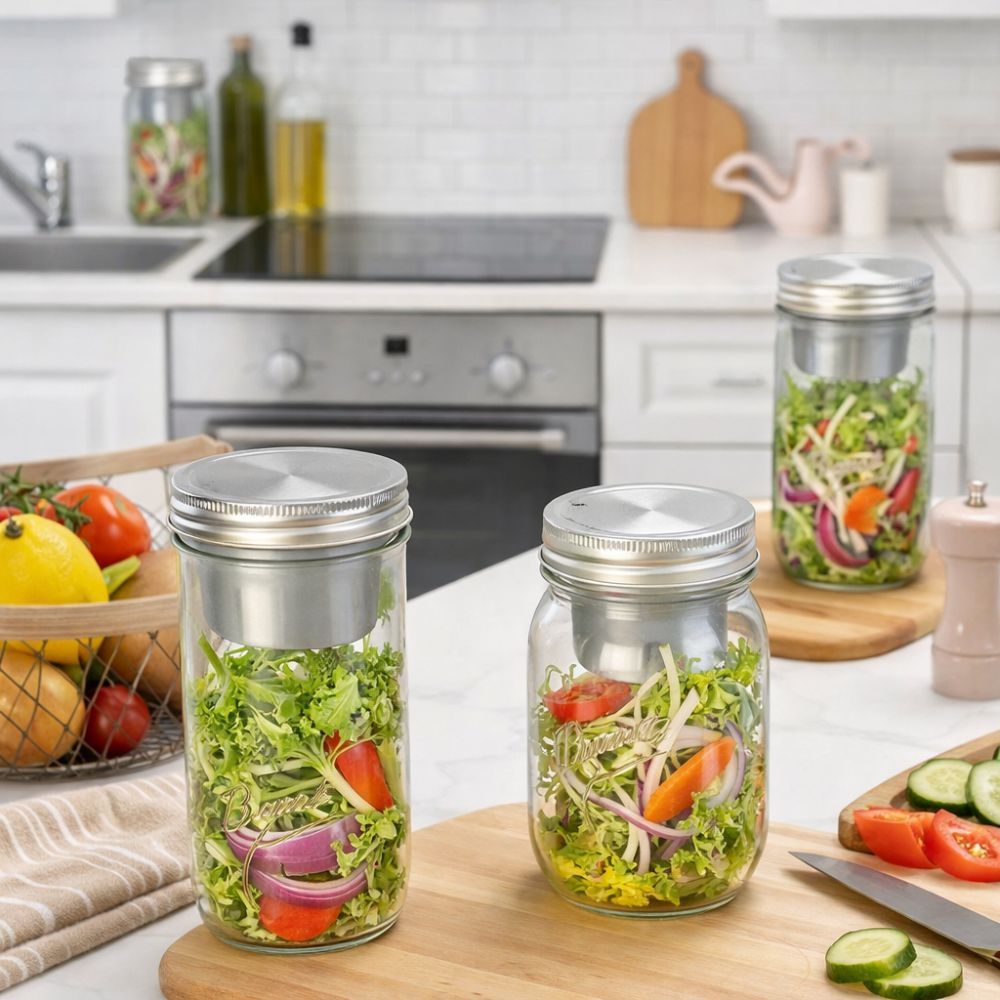 16/24 Oz Salad Glass Jars Wide - Meal Prep Weekly review and price
