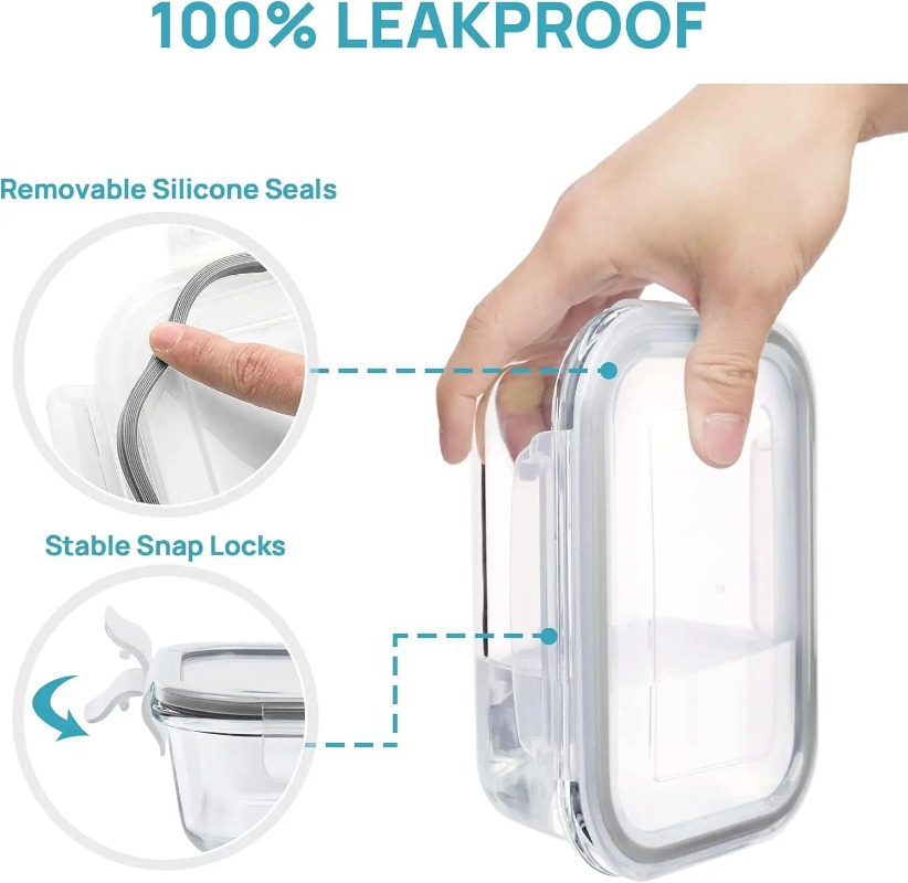 18 Pack Glass Food Storage Con - Meal Prep Kit review and price