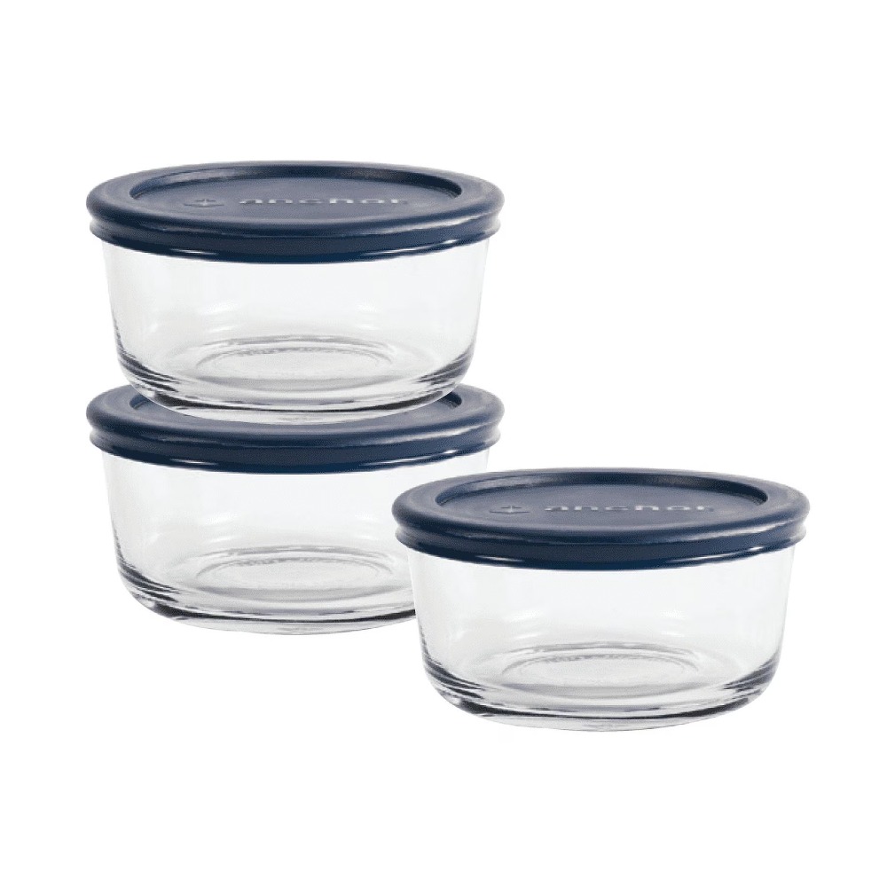 3 Pack 2 Cup Round Tempered Gl - Meal Prep Kit review and price